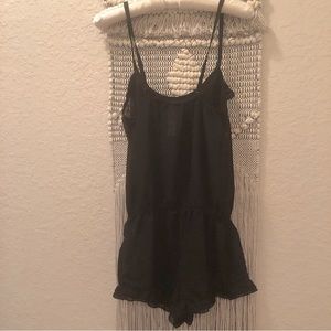 Sheer One Piece Lingerie Forever 21 Black small